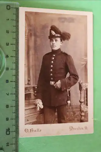 tolles altes CDV Foto - Portrait eines Soldaten - Dresden