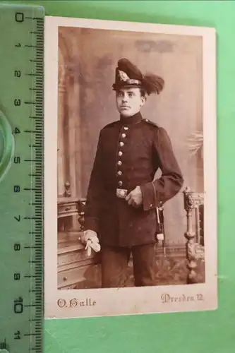 tolles altes CDV Foto - Portrait eines Soldaten - Dresden 