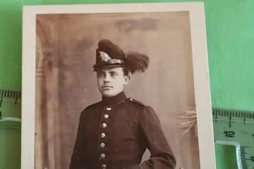 tolles altes CDV Foto - Portrait eines Soldaten - Dresden