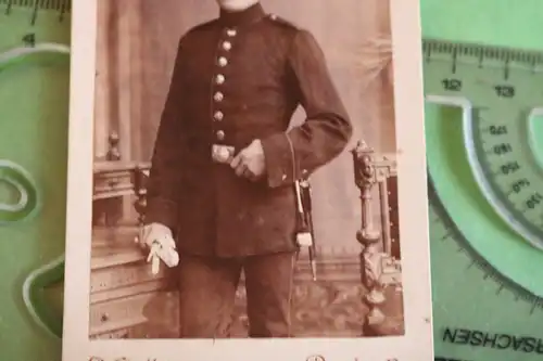 tolles altes CDV Foto - Portrait eines Soldaten - Dresden