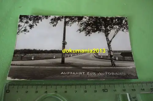 tolles altes Foto  Autobahn-Auffahrt  Berlin-Ring 218km - 30-40er Jahre selten ?