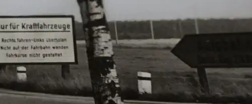 tolles altes Foto  Autobahn-Auffahrt  Berlin-Ring 218km - 30-40er Jahre selten ?