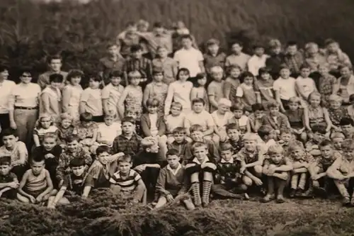 tolles altes Foto - Schulklasse Schulausflug 50-60er Jahre ? Finsterbergen ?