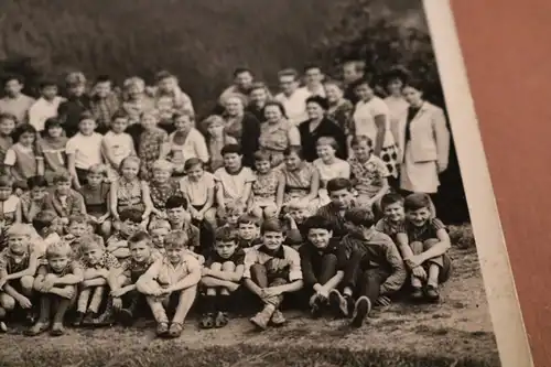 tolles altes Foto - Schulklasse Schulausflug 50-60er Jahre ? Finsterbergen ?