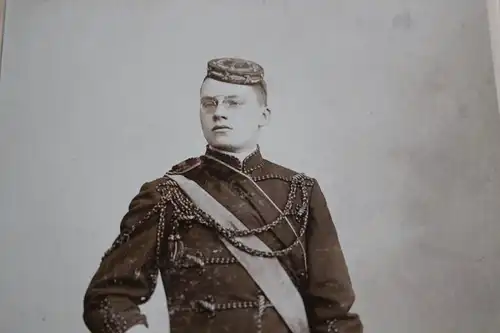 tolles altes Kabinettfoto - Student mit Glockenschläger - Charlottenburg