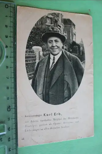 tolle alte Karte - Kammersänger Karl Erb in Belzig - 1926