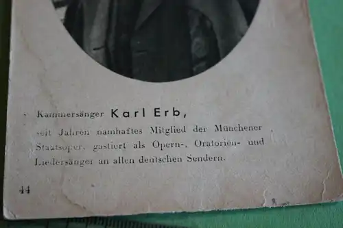 tolle alte Karte - Kammersänger Karl Erb in Belzig - 1926