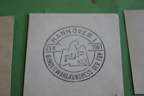 acht interessante alte Sonderstempel 60er Jahre