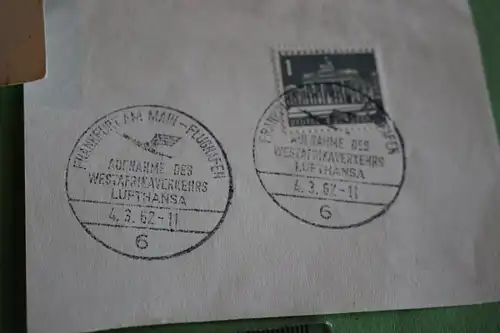 acht interessante alte Sonderstempel 60er Jahre