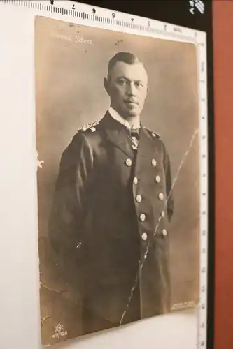 tolle alte Fotokarte -Admiral Scheer  - als Feldpost gelaufen ?1916