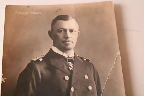 tolle alte Fotokarte -Admiral Scheer  - als Feldpost gelaufen ?1916