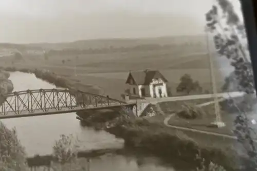 tolles altes Negativ -  Eisenbahnbrücke ? Gebäude - 30-50er Jahre ????