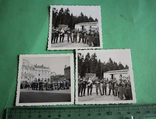 drei tolle alte Fotos - Musikkorps ?? Musiker Soldaten 