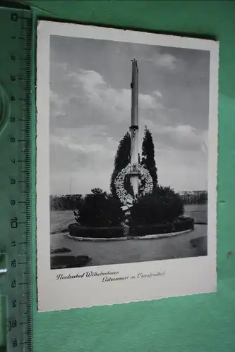 tolle alte Karte - Wilhelmshaven - Lützowmast im Ehrenfriedhof - 30-40er Jahre