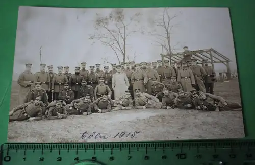 tolles altes Foto - Gruppenfoto Soldaten Köln 1915