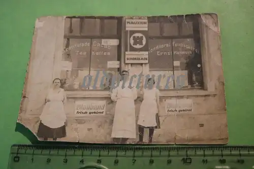 tolles altes Foto - Konditorei u. Feinbäckerei Ernst Hellmuth - Ort ??? 1910-20