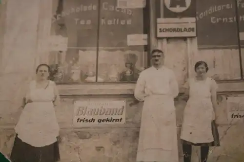 tolles altes Foto - Konditorei u. Feinbäckerei Ernst Hellmuth - Ort ??? 1910-20