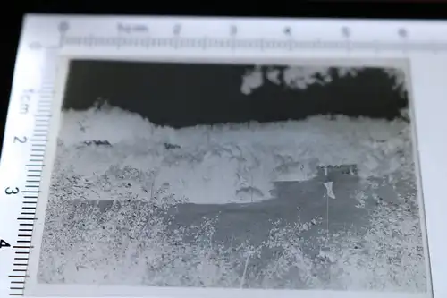 tolles altes Negativ - großes Zeltlager im Wald ??  30-40er Jahre 