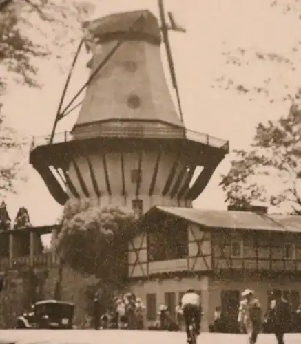 tolles altes Foto - Windmühle - Ort ???  - 30-50er Jahre ???