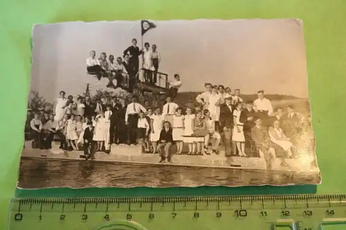 tolles altes Foto - viele Personen - Freibad ? - Göttingen - 1920-30 ???