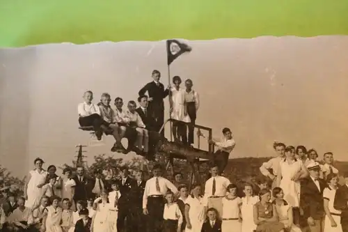 tolles altes Foto - viele Personen - Freibad ? - Göttingen - 1920-30 ???