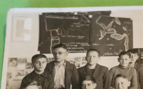 tolles altes Foto Klassenraum Knabenschule - 30-40er Jahre ? - Ort ???