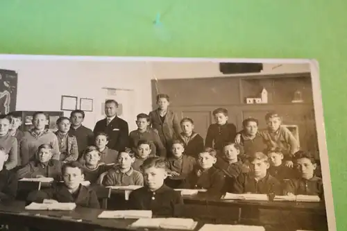 tolles altes Foto Klassenraum Knabenschule - 30-40er Jahre ? - Ort ???