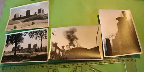 vier tolle alte Fotos - Tannenberg - Säulen mit Feuerschalen ? 