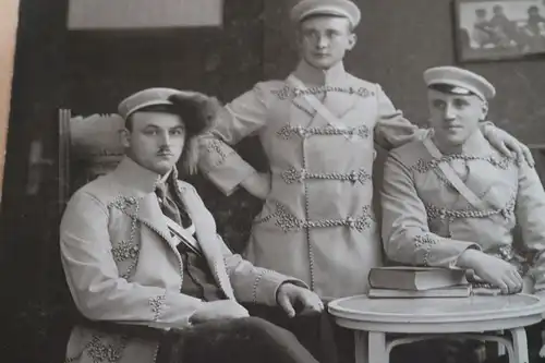 tolles altes Foto - vier Studenten - Studentenschaft -  Ort ?? 1910-30 ??