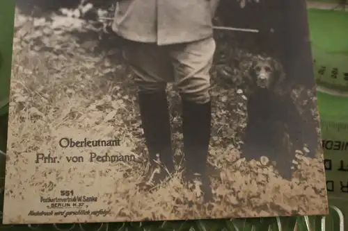 tolle alte Fotokarte - Oberleutnant Freiherr von Pechmann