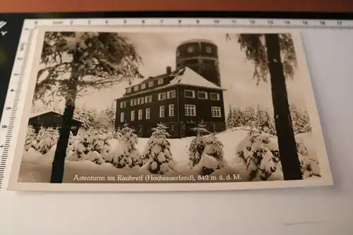 tolle alte Karte - Astenturm im Rauhreif - Hochsauerland   30-40er Jahre 