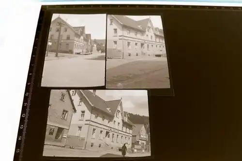 drei tolle alte Negative - Gasthaus zur Krone - 30-40er Jahre - Ort ???