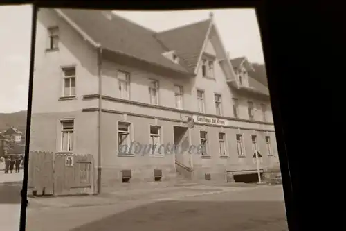 drei tolle alte Negative - Gasthaus zur Krone - 30-40er Jahre - Ort ???