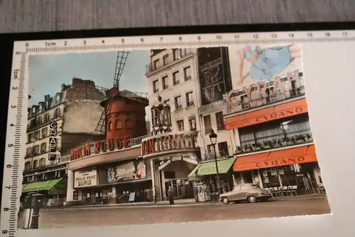 tolle alte Karte - Paris - Moulin Rouge - 50-60er Jahre ???