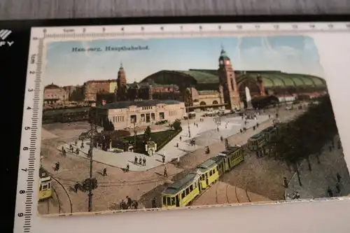 tolle alte Karte - Hamburg - Hauptbahnhof