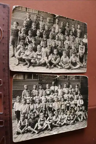 zwei tolle alte Fotos - Schulklasse - Knabenschule ? 1937 und 1938