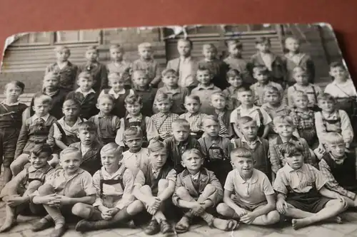 zwei tolle alte Fotos - Schulklasse - Knabenschule ? 1937 und 1938