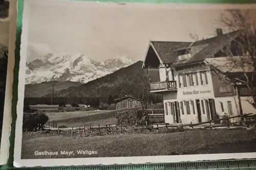 zwei tolle alte Karten - Wallgau - Gasthaus Mayr,   einmal Musterkarte ?