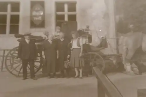 Tolles altes Negativ -  Pferdekutsche - Bierwebung Kipke Bier - Breslau Umgebung