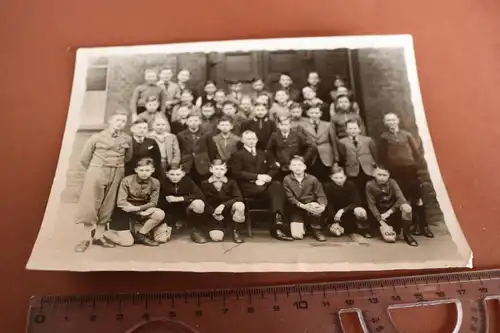 tolles altes Foto -  Klassenfoto - Schulklasse Knabenschule ? Herne 1937
