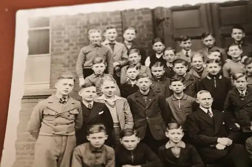 tolles altes Foto -  Klassenfoto - Schulklasse Knabenschule ? Herne 1937