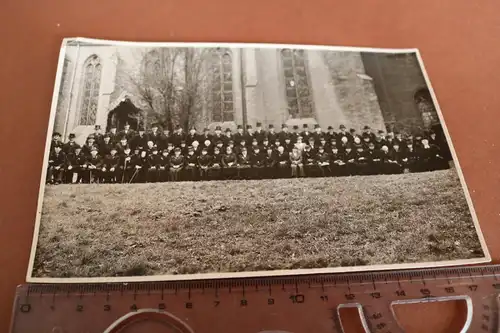 tolles altes Foto -  Gruppenfoto ältere Herren und Frauen - Konfirmation  Lünebu