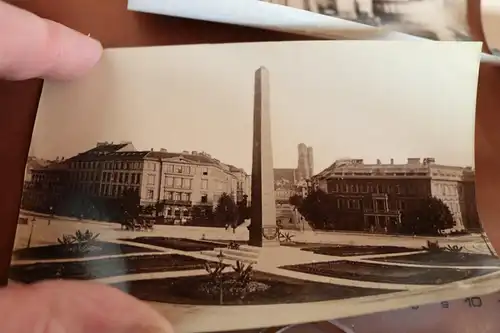 vier tolle alte Fotos - Gebäude - Denkmal - sehr alt ? sehr dünnes Papier