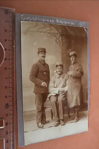 tolles altes Foto - französische Kriegsgefangene ?  als Hilfsarbeiter 1915 