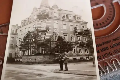 tolles altes Foto - Großes Haus in Dresden - 30-40er Jahre ??? Adresse Rückseite