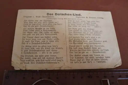 tolle alte Karte - Das Dotschen-Lied  - 30-50er Jahre ???