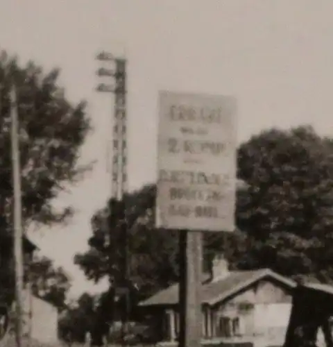 tolles altes Foto - Behelfsbrücke Schild erbaut 2. Komp. Dortmunder Brücken Bau