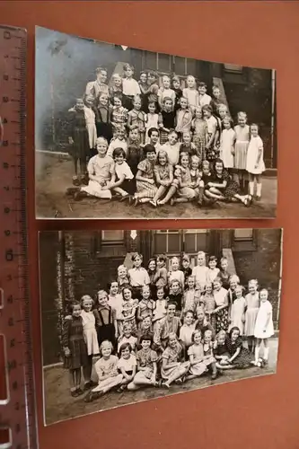 zwei tolle alte Fotos von einer Schulklasse - 30-50er Jahre ???