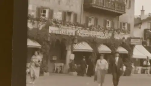 tolles altes Negativ -  Gebäude Ort - Hotel Wittelsbach - Cafe Alpenrose