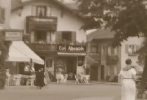 tolles altes Negativ -  Gebäude Ort - Hotel Wittelsbach - Cafe Alpenrose